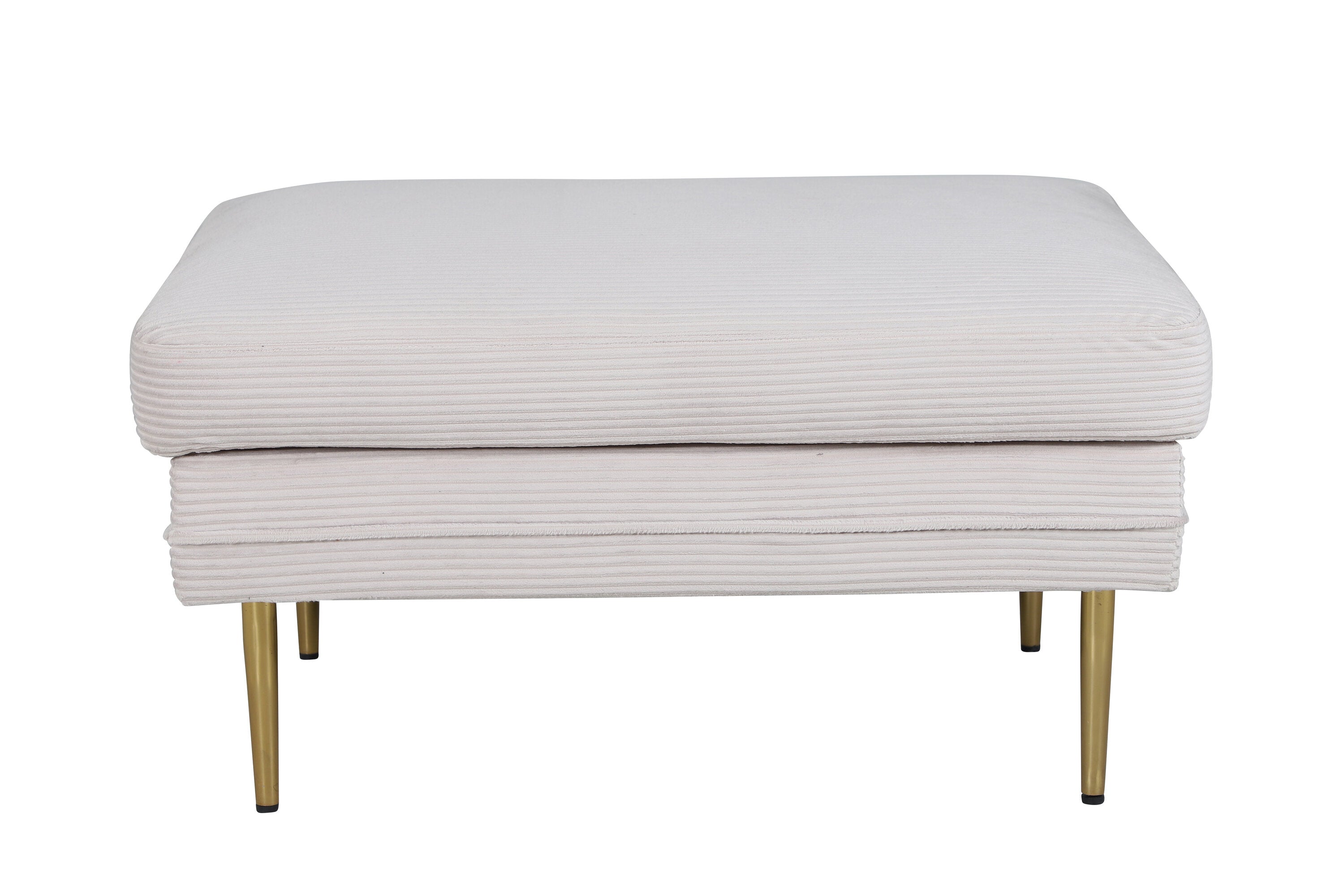 15550-995__1 Boom Ottoman Ottomane Beige,Gold 70 x 49 x 90 Polyester Cord,Stahl
