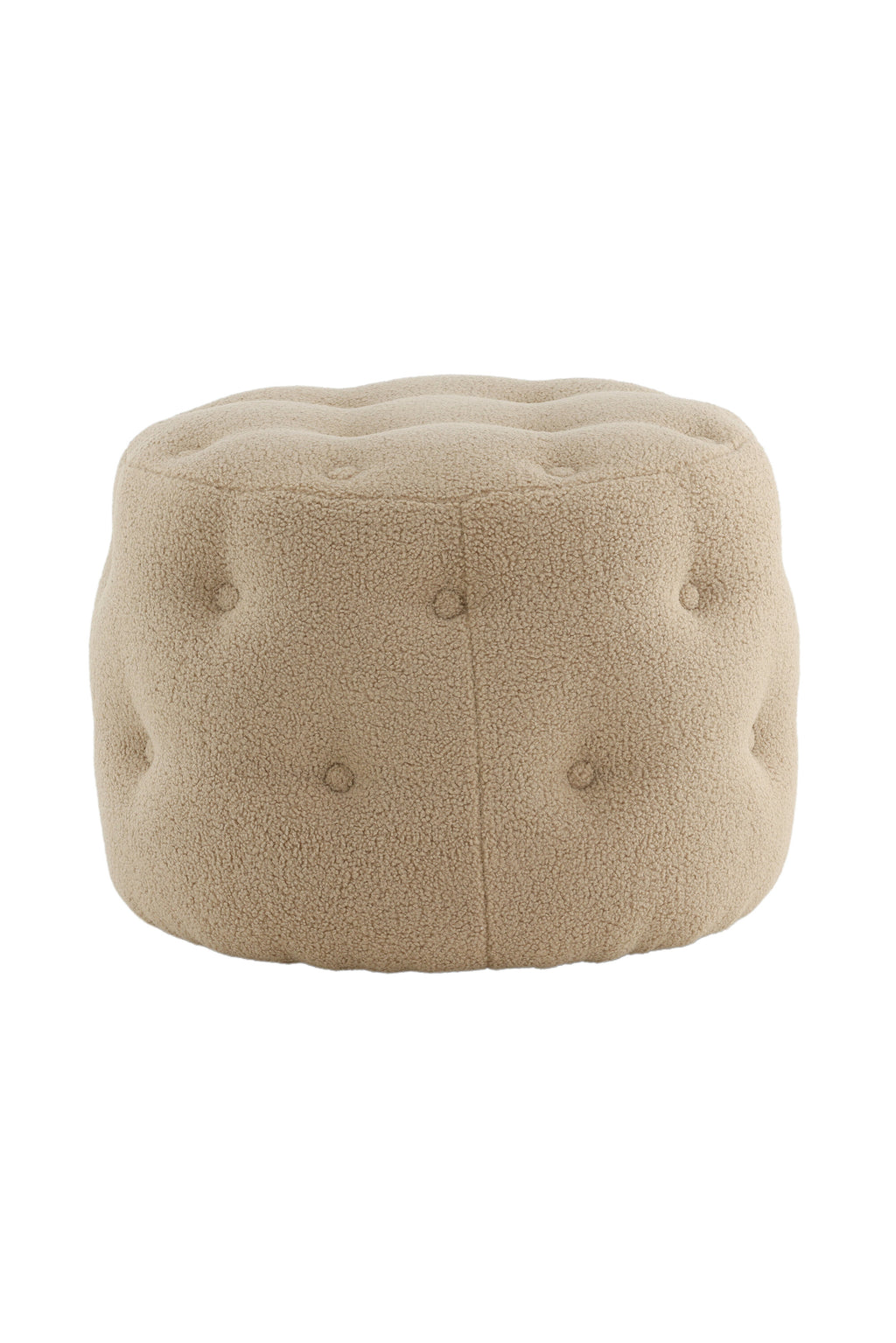 15560-403_10_os Benjamin Pouf Sitzpouf Beige ⌀55 Polyester Teddy