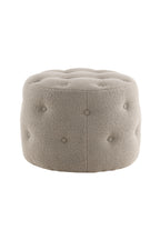 15560-405_10_os Benjamin Pouf Sitzpouf Greige ⌀55 Polyester Teddy