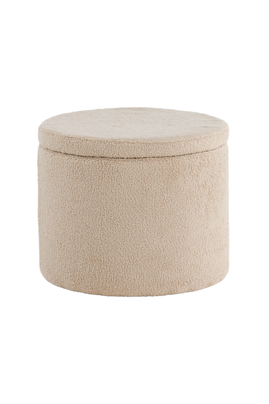 15563-403_10_os Dunken Pouf Sitzpouf Beige ⌀51 Polyester Teddy