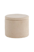 15563-403_10_os Dunken Pouf Sitzpouf Beige ⌀51 Polyester Teddy