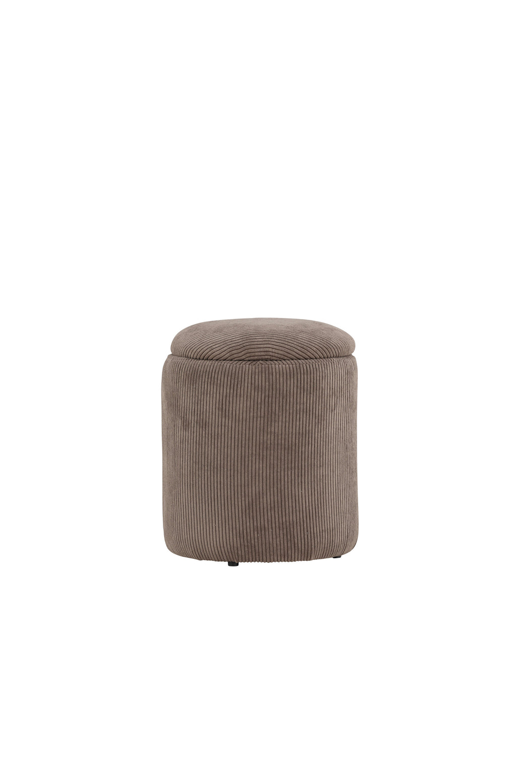 15568-112_10_os Limpen Pouf Sitzpouf Braun ⌀32 Foam,Polyester Cord