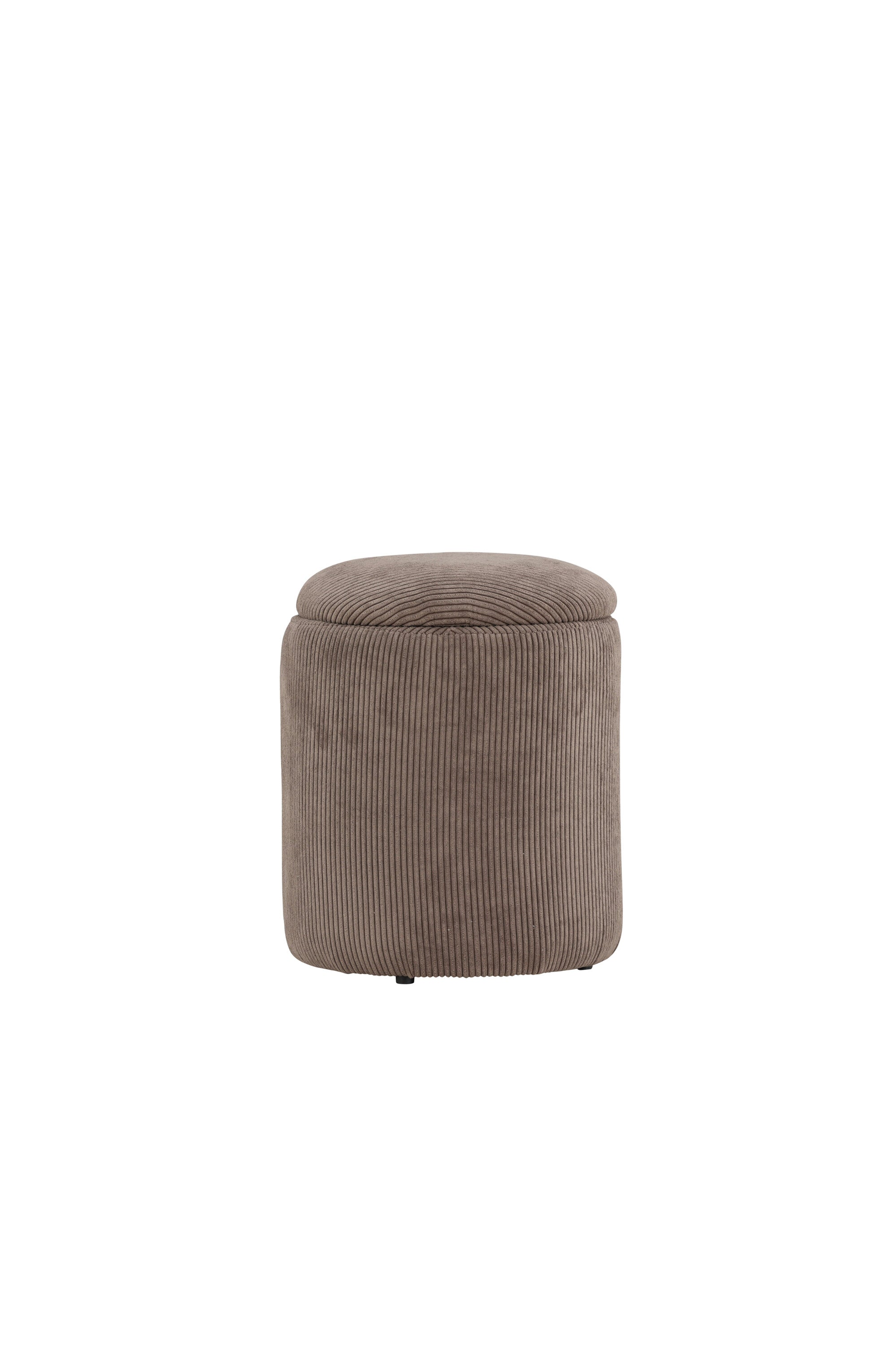 15568-112_10_os Limpen Pouf Sitzpouf Braun ⌀32 Foam,Polyester Cord