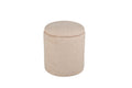15568-403__1 Limpen Pouf Sitzpouf Beige ⌀32 Polyester Teddy