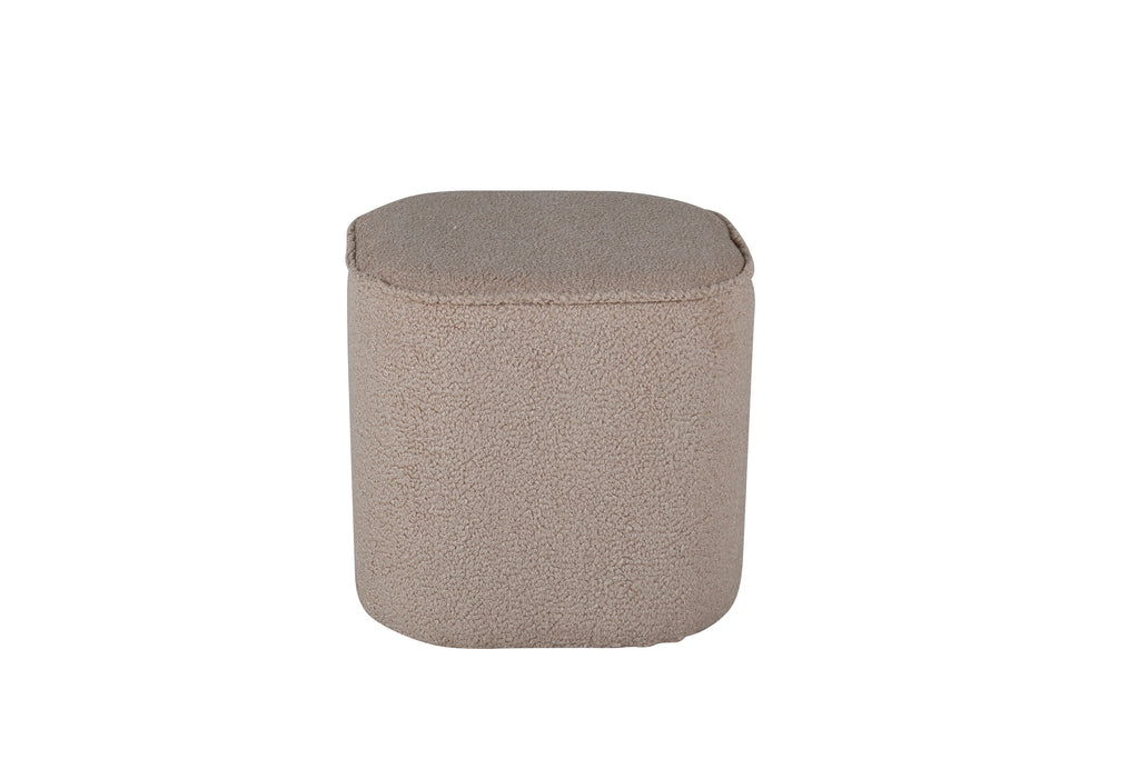 15572-403__1 Piff Pouf Sitzpouf Beige ⌀44 Polyester Teddy
