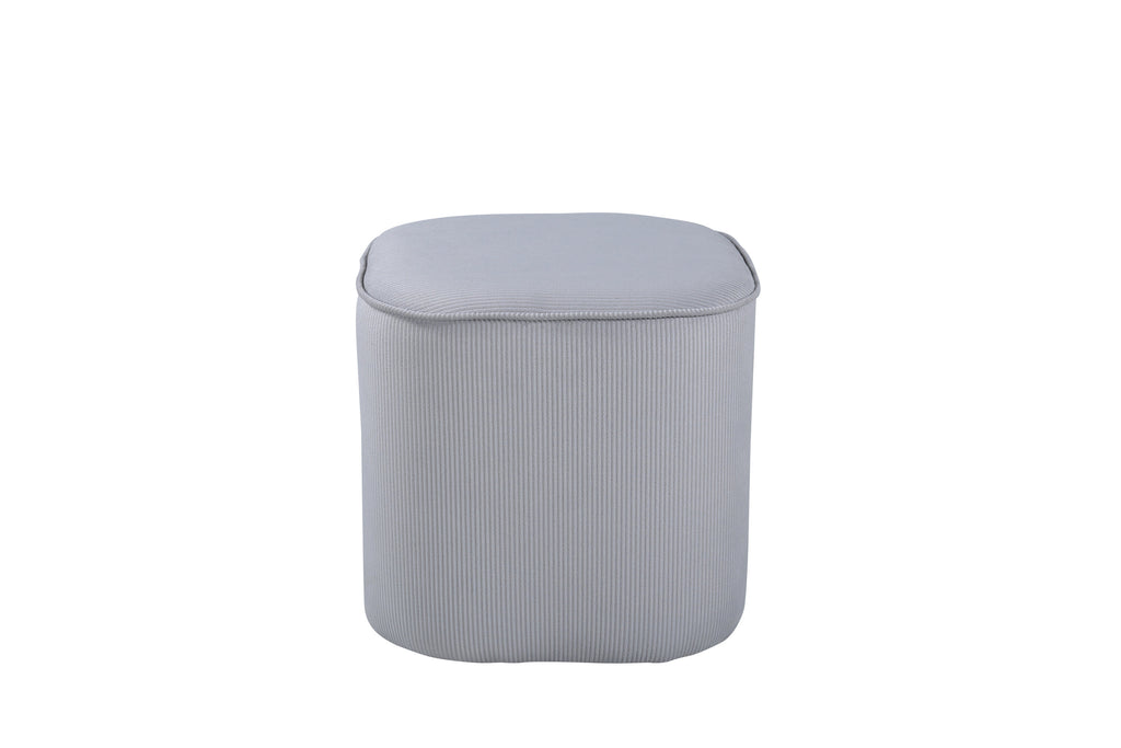15572-995__1 Piff Hocker / Pouf Sitzpouf Grau ⌀44 Polyester Cord