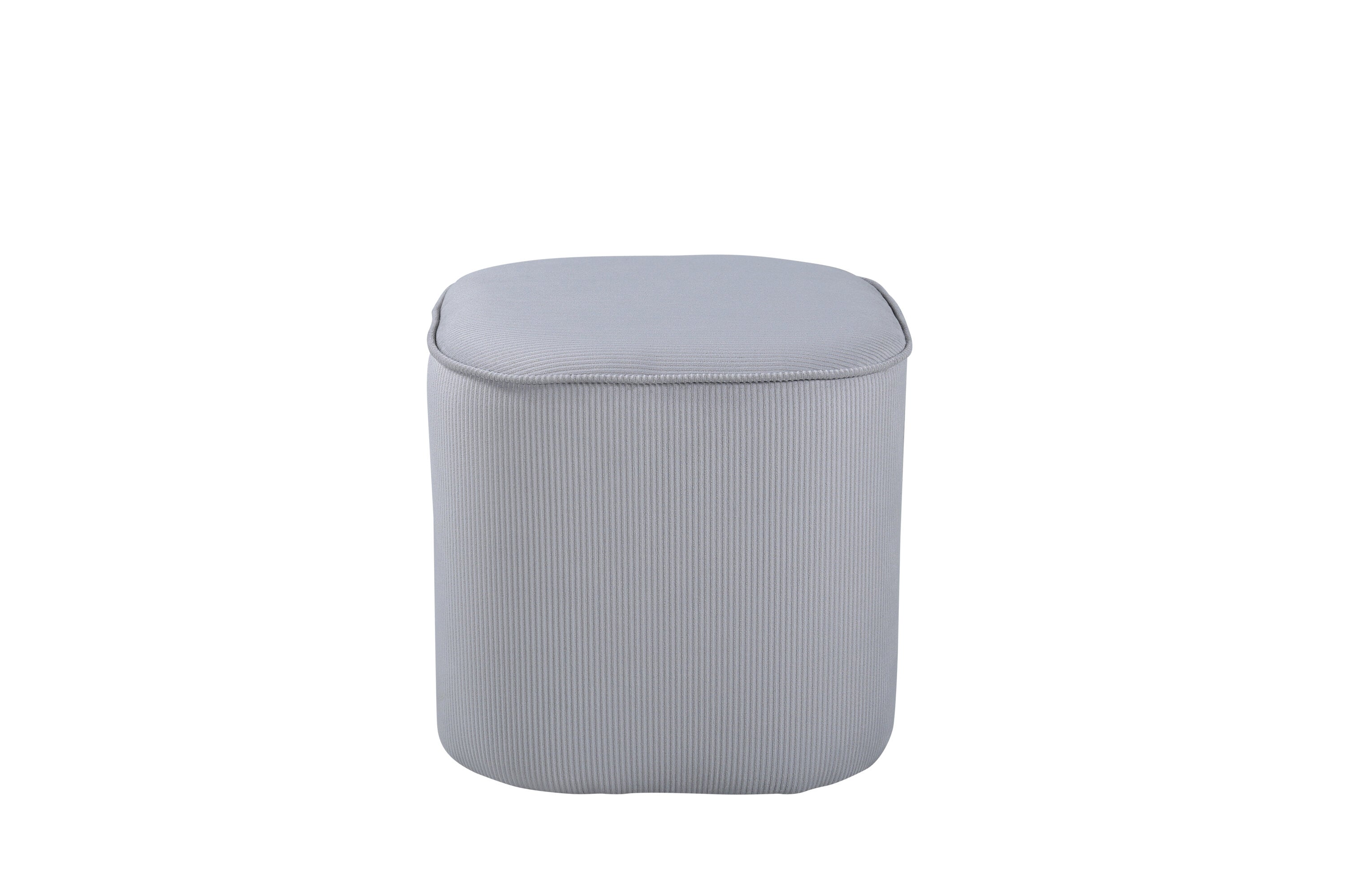 15572-995__1 Piff Hocker / Pouf Sitzpouf Grau ⌀44 Polyester Cord