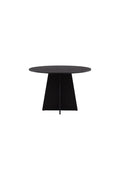 15588-848_10_os Bootcut Round Dining Table Runder Esstisch Schwarz ⌀110 MDF,Furnier