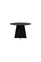 15588-848_10_os Bootcut Round Dining Table Runder Esstisch Schwarz ⌀110 MDF,Furnier