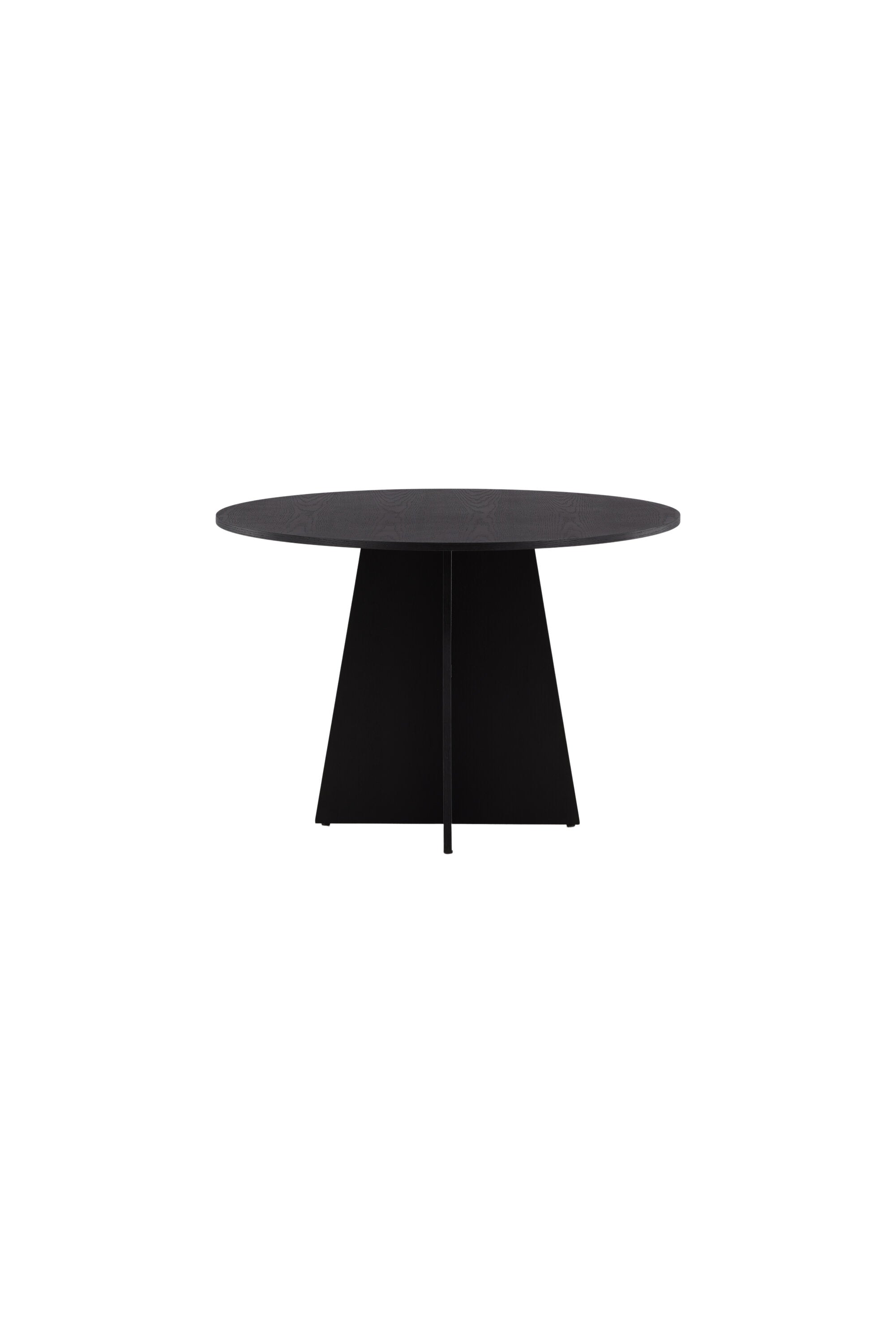 15588-848_10_os Bootcut Round Dining Table Runder Esstisch Schwarz ⌀110 MDF,Furnier
