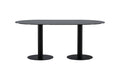 15590-588_1 Pillan Tisch Ovaler Esstisch Schwarz 180 x 100 Glas,Stahl