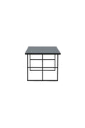 15591-888_10_os Leif Tisch Rechteckiger Esstisch Schwarz 200 x 90 Glas,Stahl
