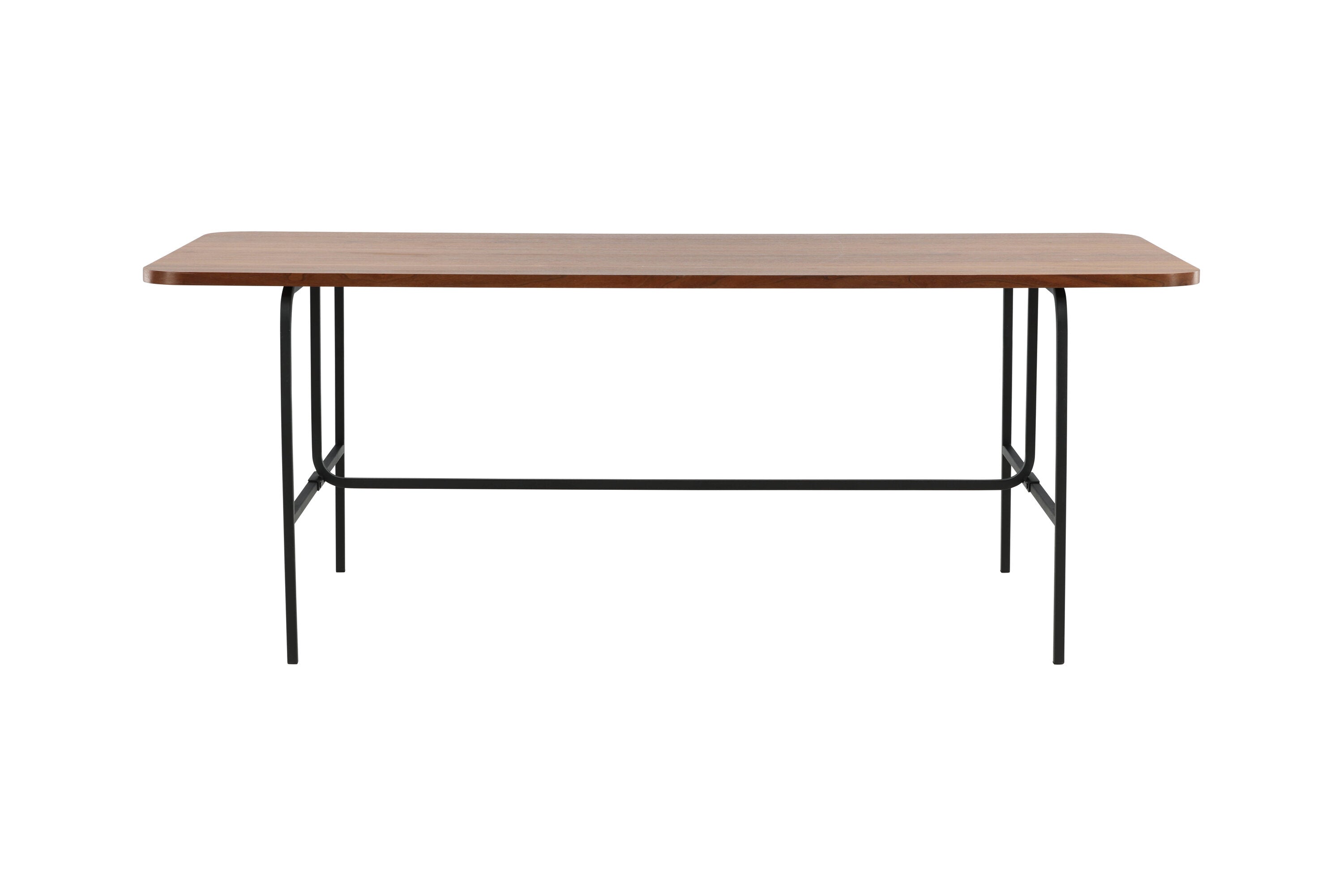 15592-468_1 Uno Tisch Rechteckiger Esstisch Schwarz,Natur 200 x 90 MDF,Stahl,Furnier