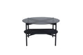 15604-888__1 Von Staf Sofa Table Couchtisch Schwarz ⌀80 Glas,Stahl