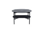 15604-888__1 Von Staf Sofa Table Couchtisch Schwarz ⌀80 Glas,Stahl