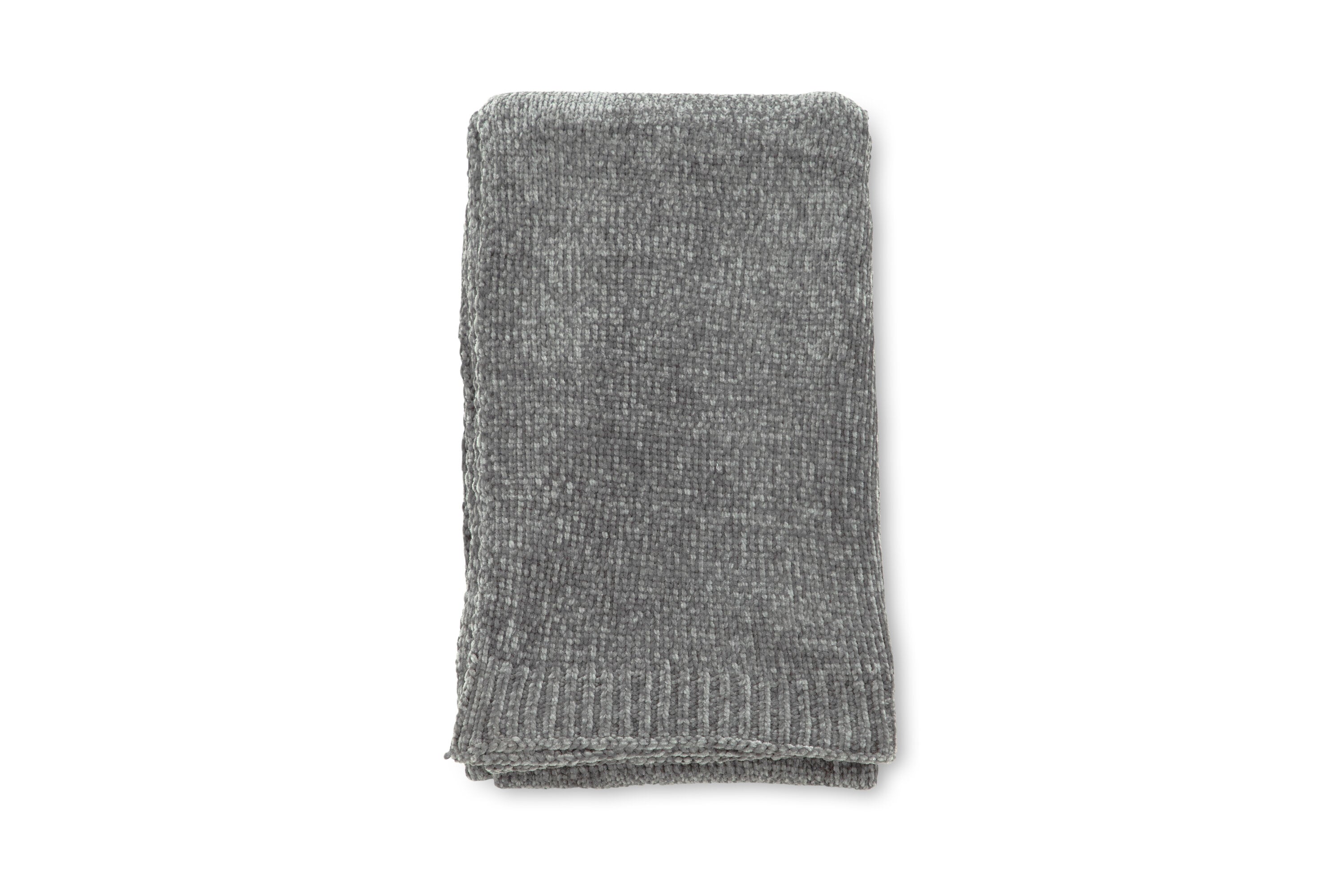 15947-205__1 Ally Throw Decke Weiß,Dunkelgrau 170 x 130 Polyester