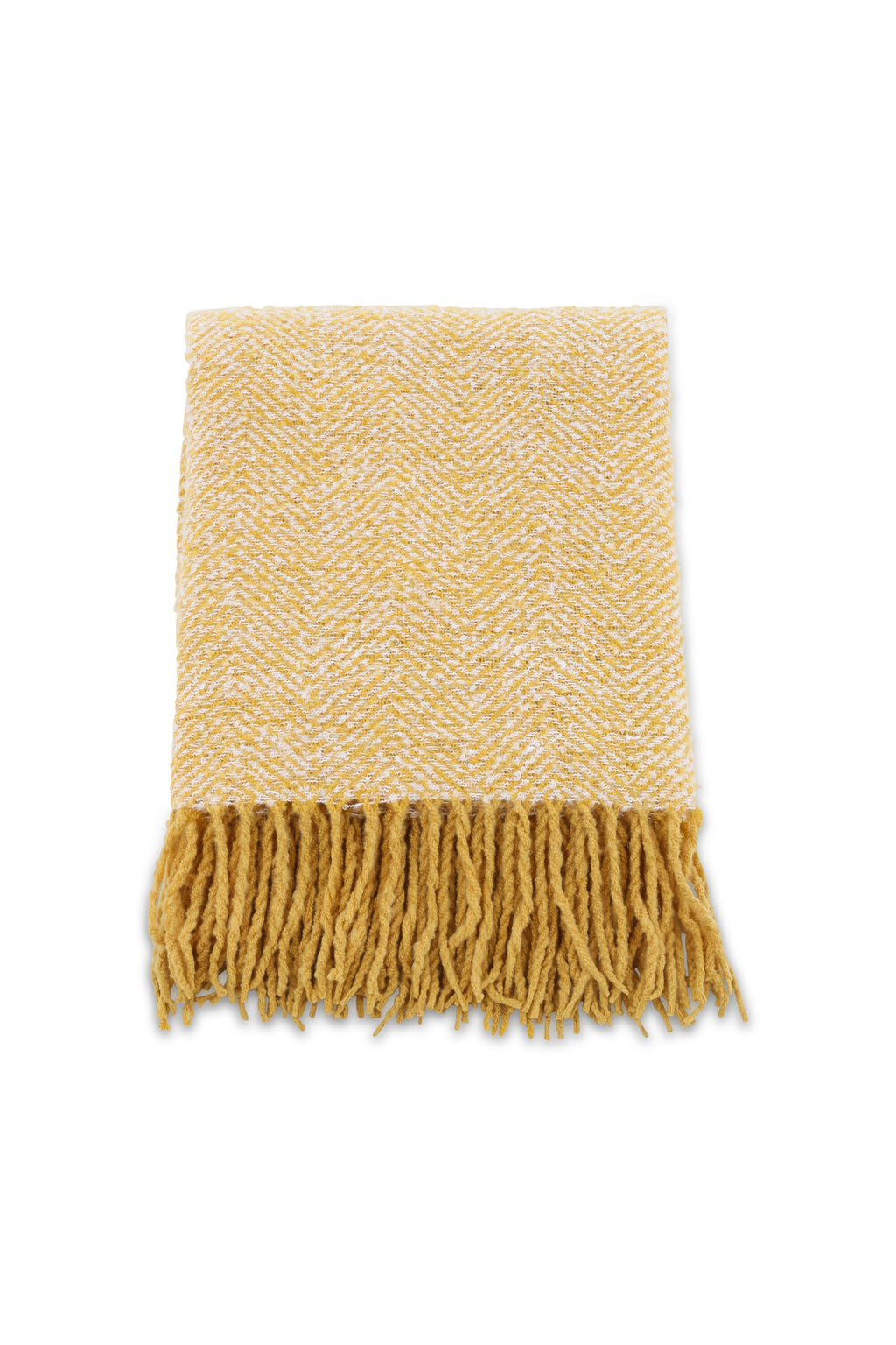 15951-216__01 Toby Throw Decke Gelb,Weiß 170 x 130 Polyester