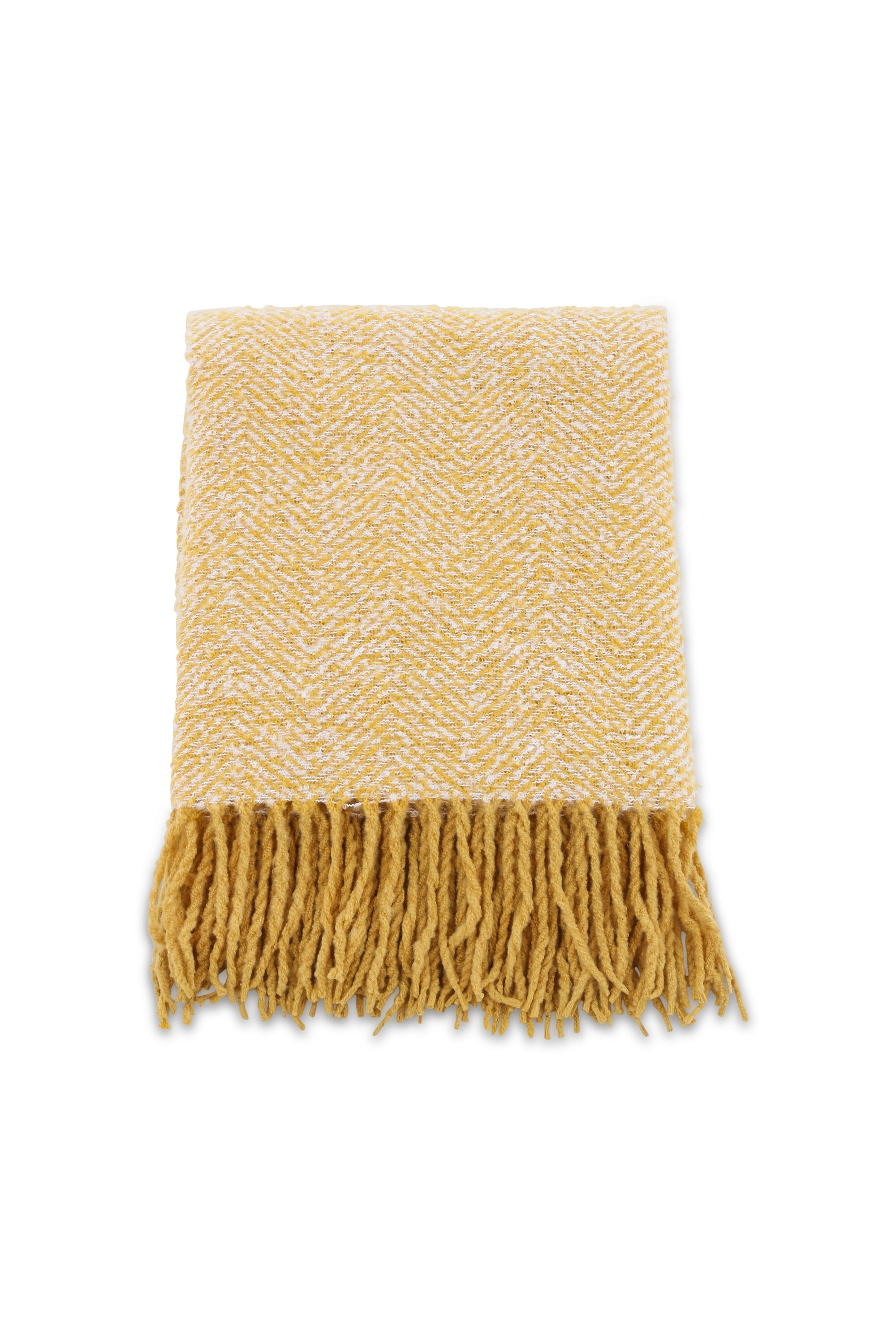 15951-216__01 Toby Throw Decke Gelb,Weiß 170 x 130 Polyester