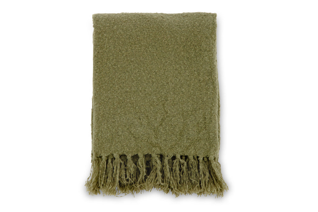 15952-204__1 Stanly Throw Decke Moosgrün 170 x 130 Polyester