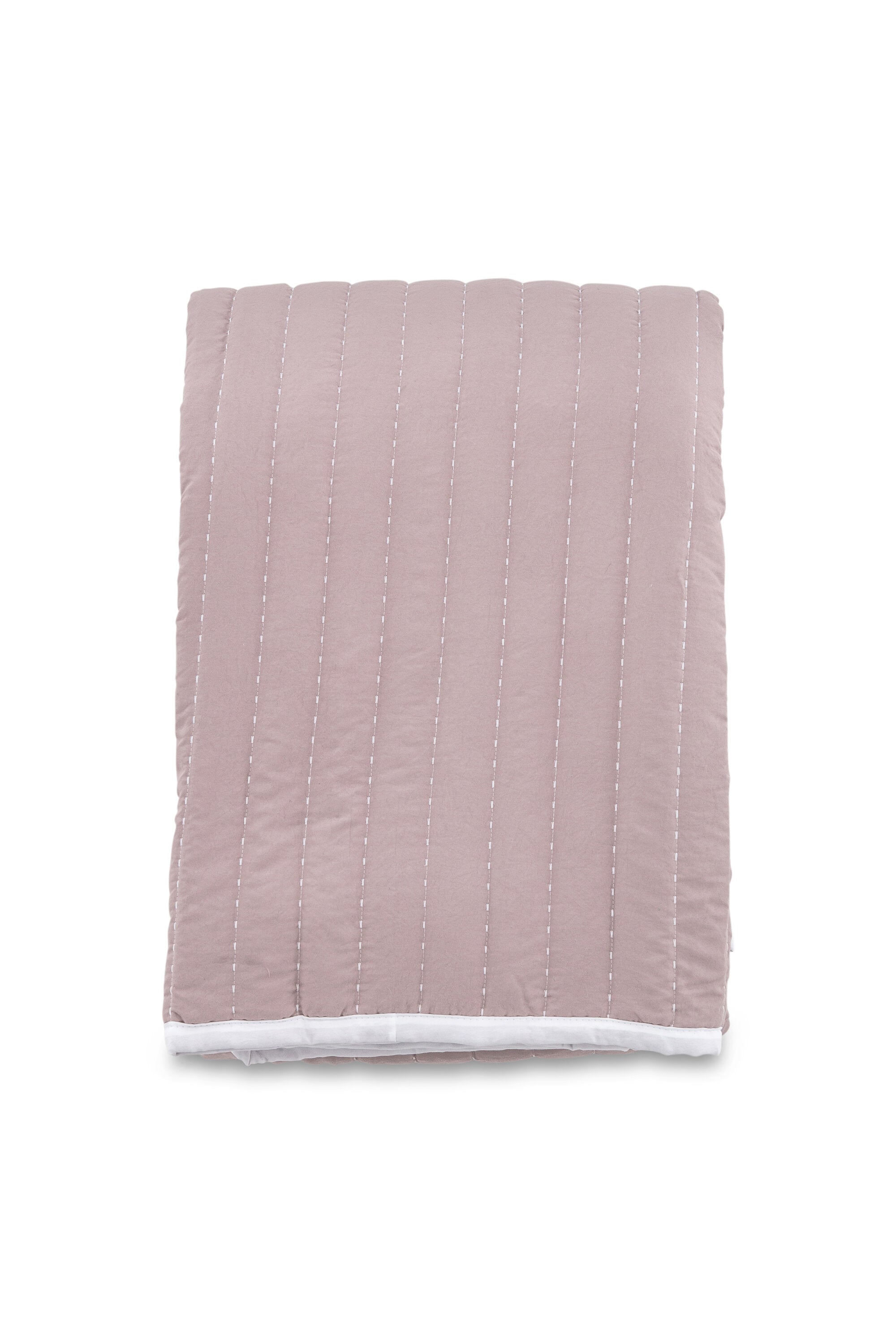 15993-412__01 Juni Bettüberwurf Bettwäsche Dusty Pink,Weiß 180 x 260 Polyester