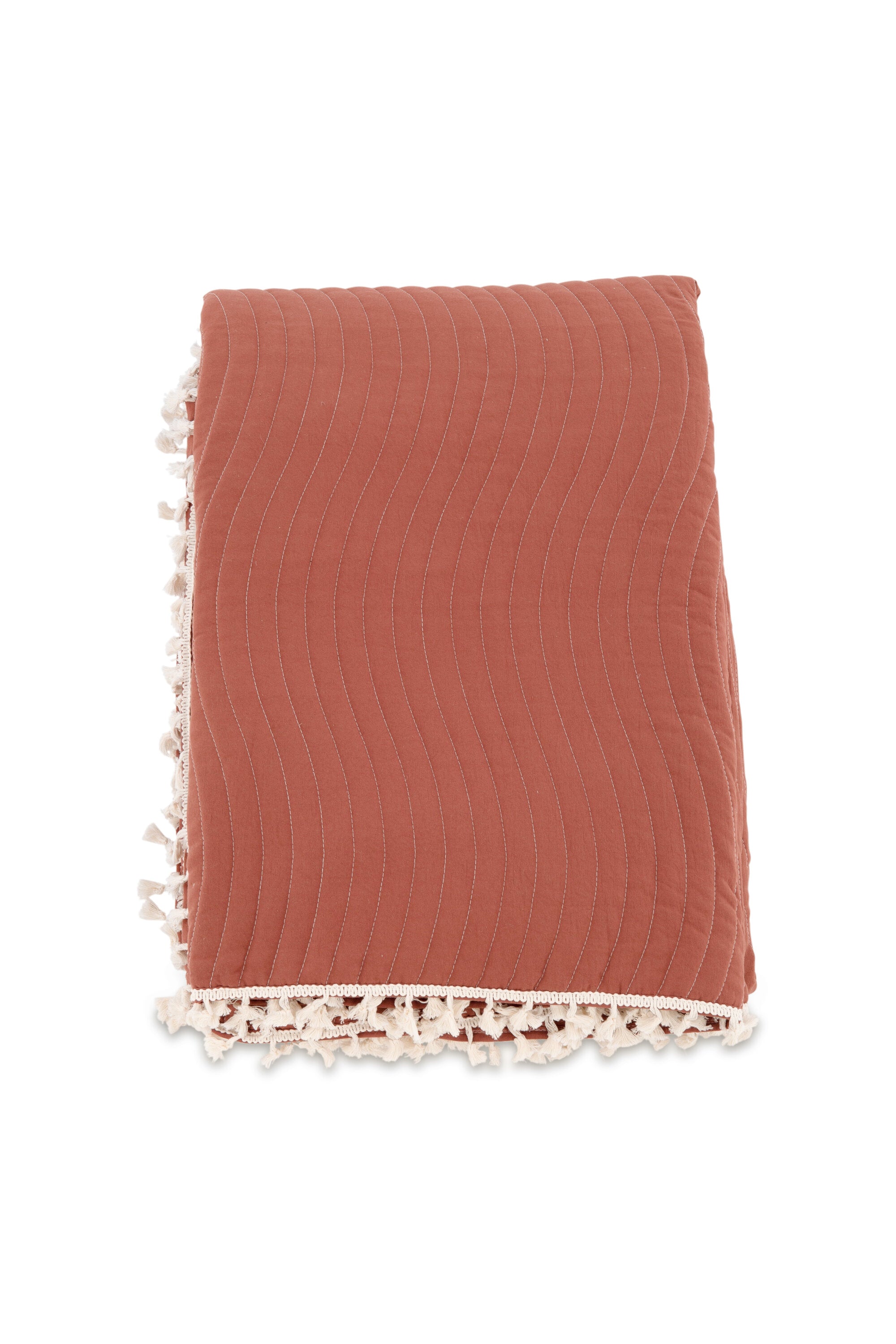 15999-513__1 Lias Bettüberwurf Bettwäsche Offwhite,Rostorange 180 x 260 Polyester