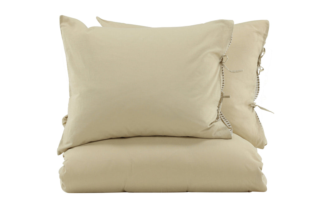 16008-602_2 Jenna Bettwäsche Set Bettwäsche Sand 220 x 240 Baumwolle