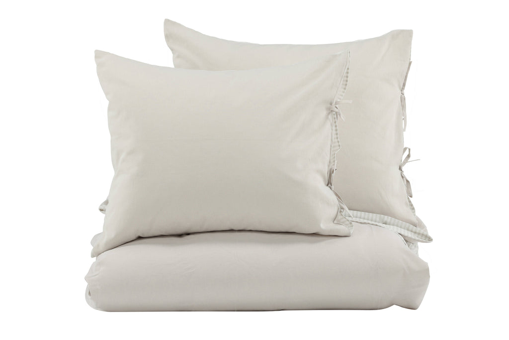 16008-605_2 Jenna Bettwäsche Set Bettwäsche Hellgrau 220 x 240 Baumwolle