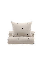 16011-502_1_os Loke Bettset Bettwäsche Schwarz 50 x 60 + 150 x 200 Polyester