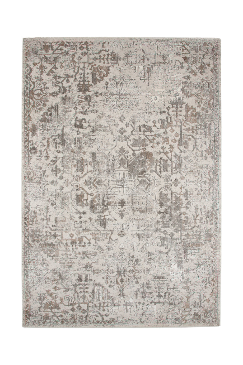 16013-109_1_os Cleo Teppich Wohnzimmerteppiche Silber 230 x 160 Polyester,Baumwolle