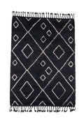 16095-108_1_os David Carpet Wohnzimmerteppiche Schwarz,Weiß 230 x 160 Wolle