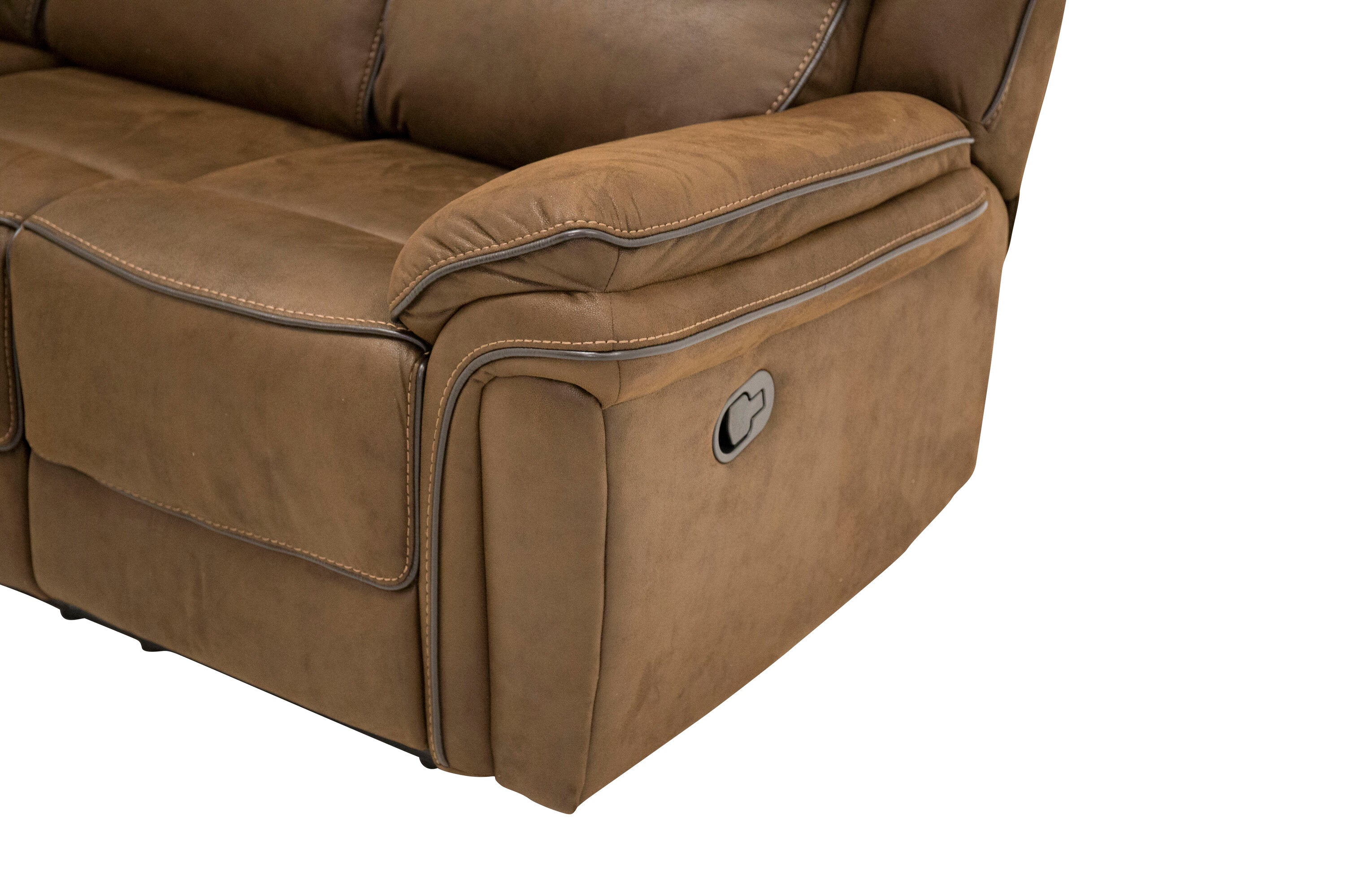 16610-157__2 Saranda Liegesofa Relaxsofa Schwarz,Braun 98 x 96 x 206 Schaum,Mikrofaser,Kunststoff,Sperrholz