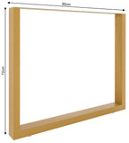 2x Tischbeine Velden 90 cm
