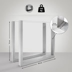 2x Tischbeine Velden 80 cm