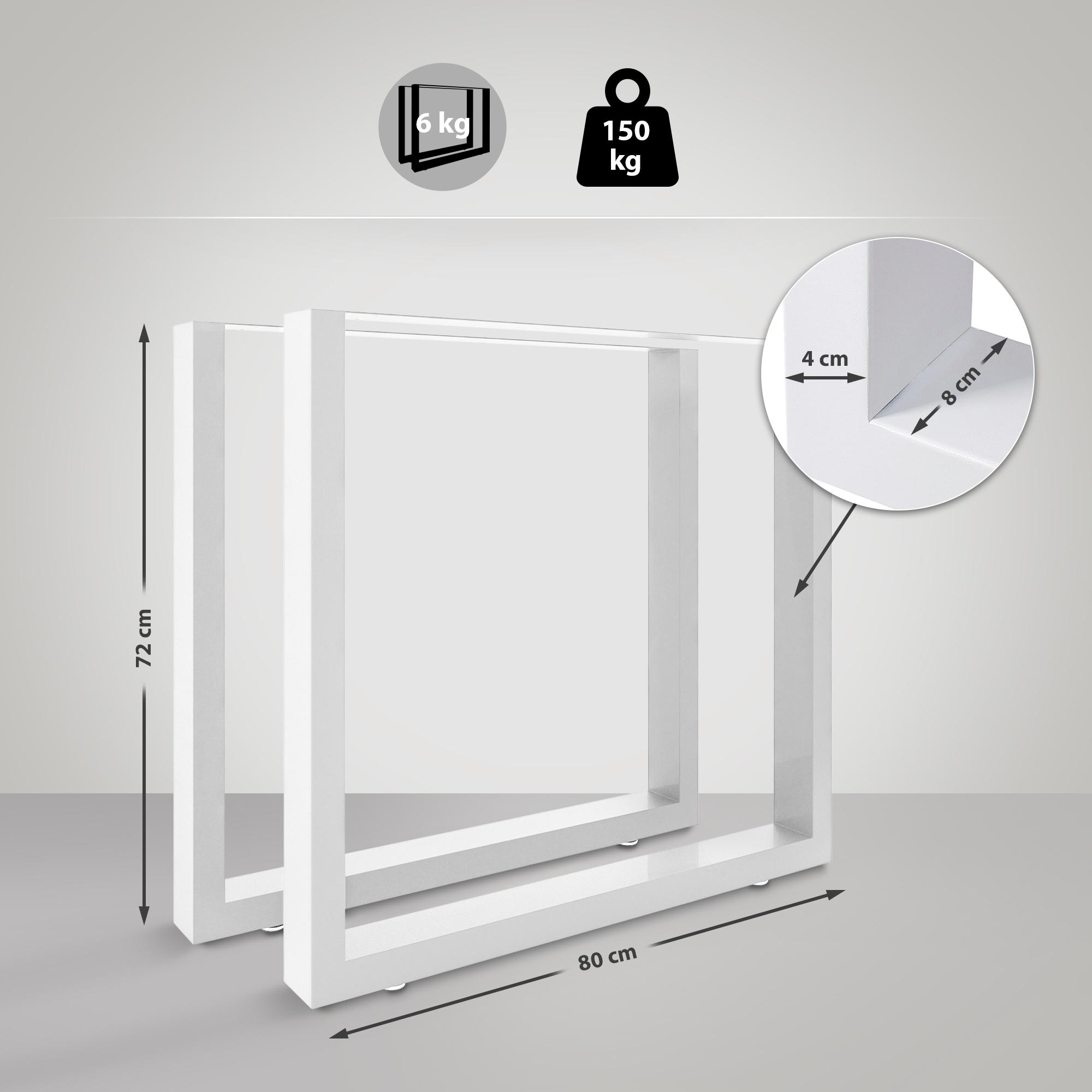 2x Tischbeine Velden 80 cm