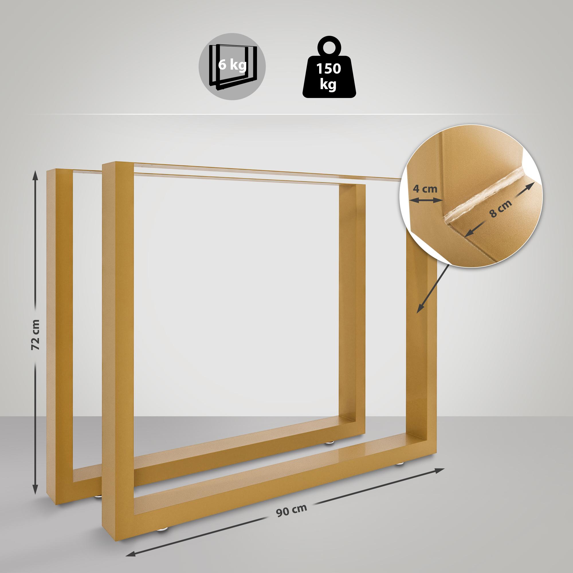 2x Tischbeine Velden 90 cm