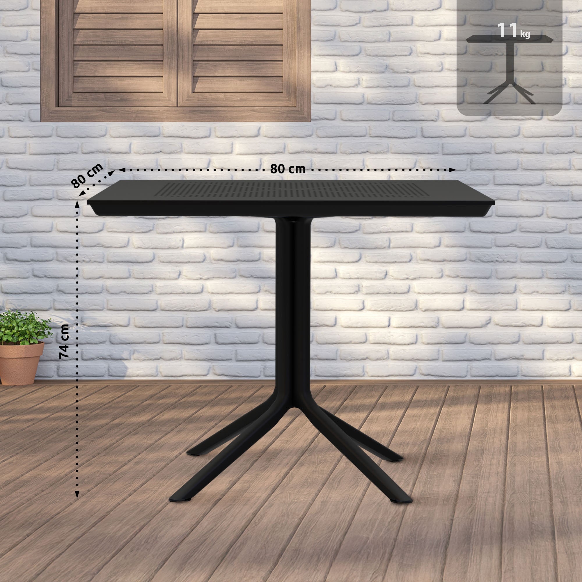 Tisch Lenval 80x80 cm