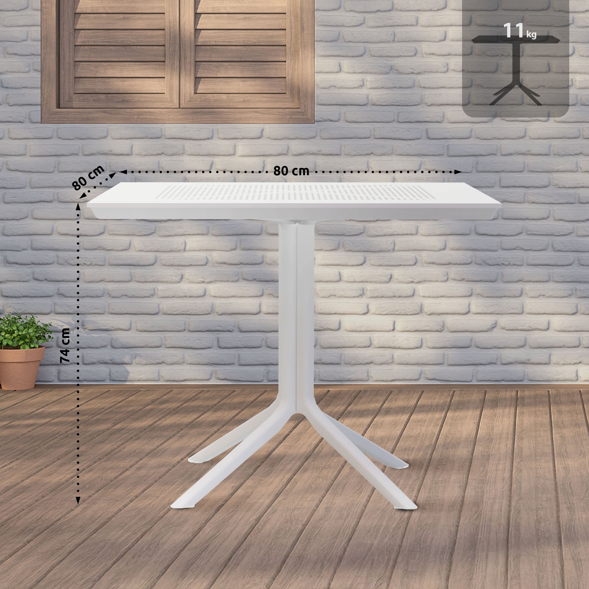 Tisch Lenval 80x80 cm