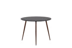 17940-844__3 Plaza Tisch Runder Esstisch Schwarz,Walnuss ⌀100 MDF,Stahl