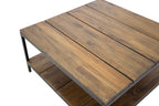 18010-680__4 Padang Tisch Couchtisch Schwarz,Natur 80 x 80 Stahl,Teak