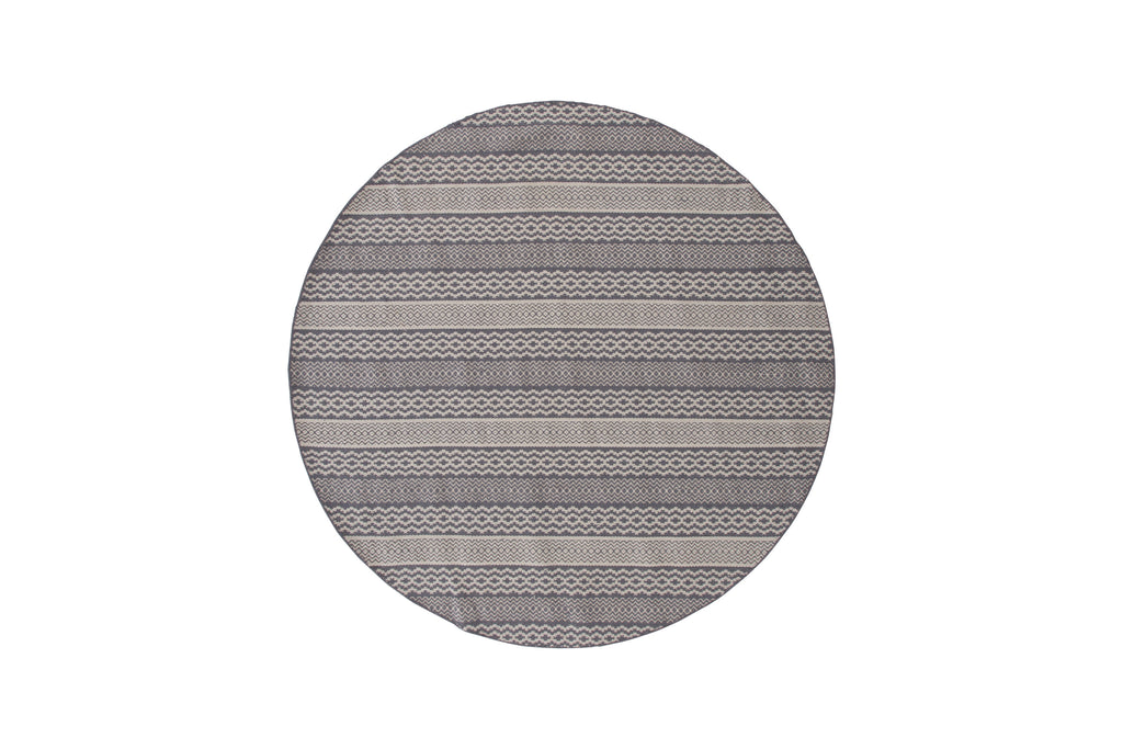 18031-331_01 Sishu Teppich Wohnzimmerteppiche Hellgrau ⌀200 Baumwolle,Wolle