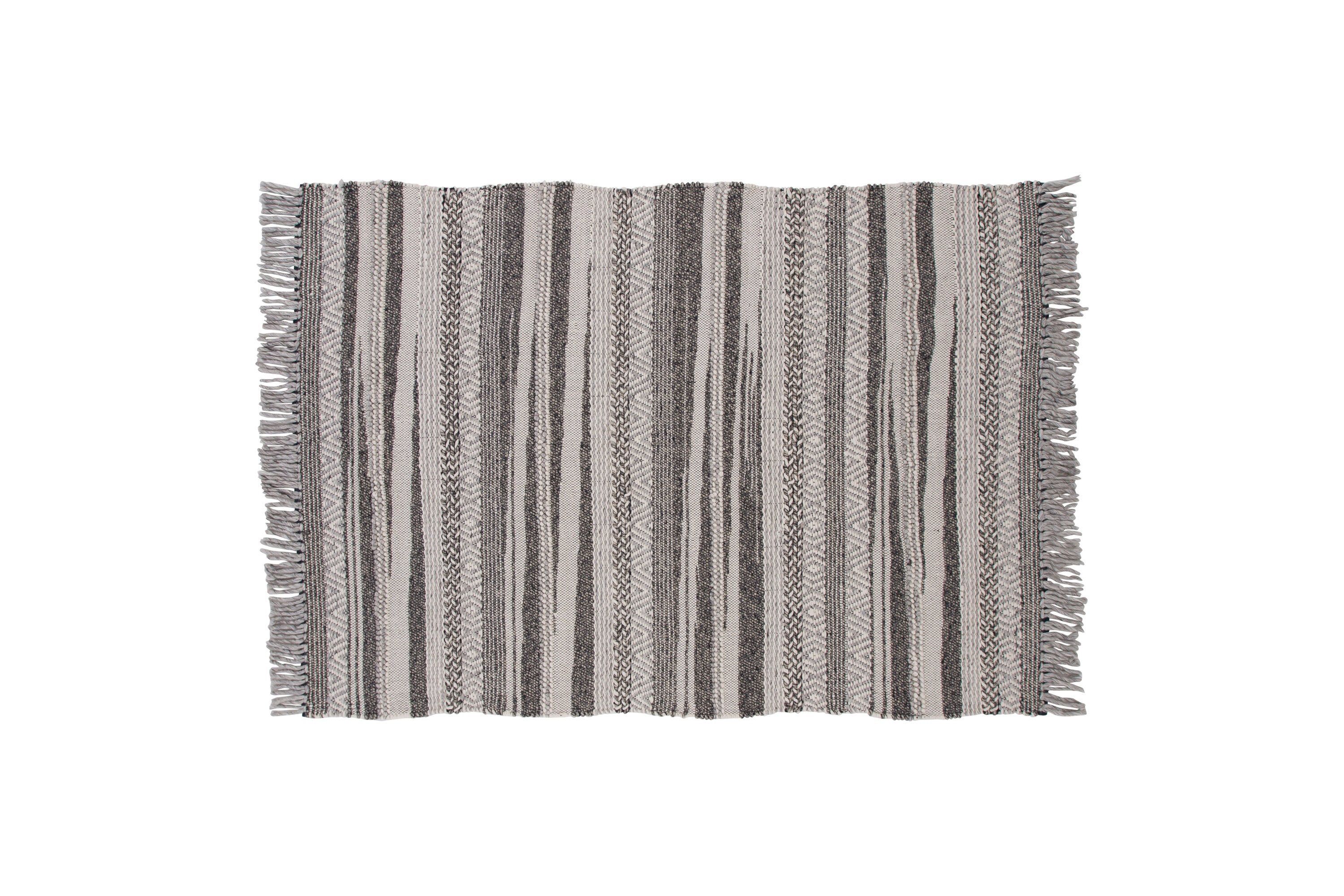 18041-385_01 Alwar Teppich Wohnzimmerteppiche Dunkelgrau 240 x 170 Wolle