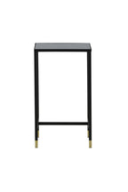 18041-458_1_os Dipp Table Nachttisch Schwarz,Gold 40 x 40 Glas,Stahl