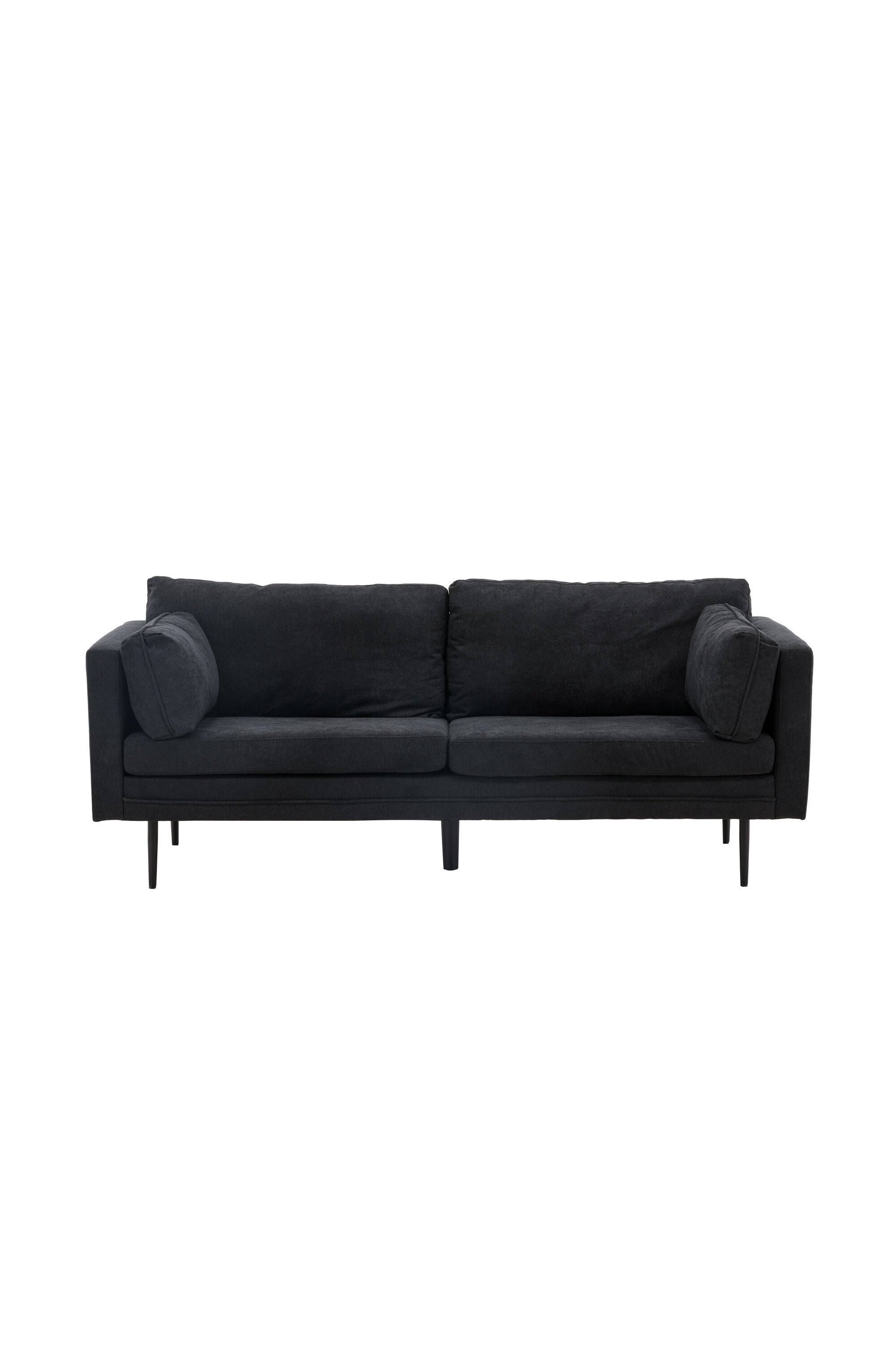 18045-100_1_os Boom 3 Sitzer Sofa 3 Sitzer Sofa Schwarz 90 x 84 x 203 Schaum,Polyester,Polyester Leinen,Stahl