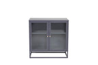 18068-205_1__1 Bakal Schrank Schrank Hellgrau 40 x 85 x 85 Glas,Stahl