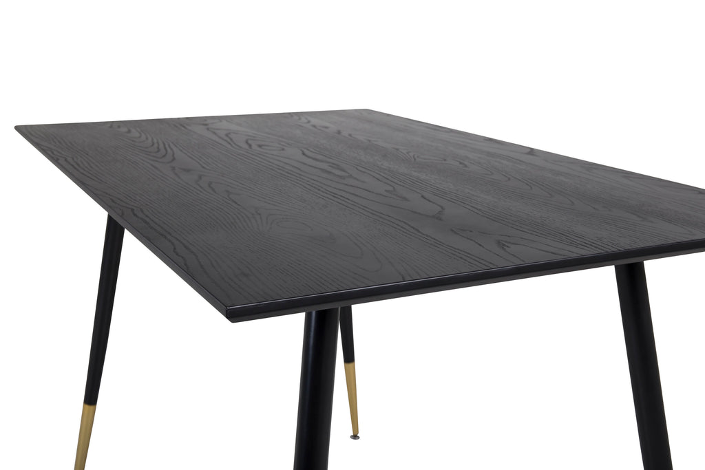 18103-188__5 Dipp Tisch Rechteckiger Esstisch Schwarz,Gold 120 x 85 MDF,Stahl,Furnier