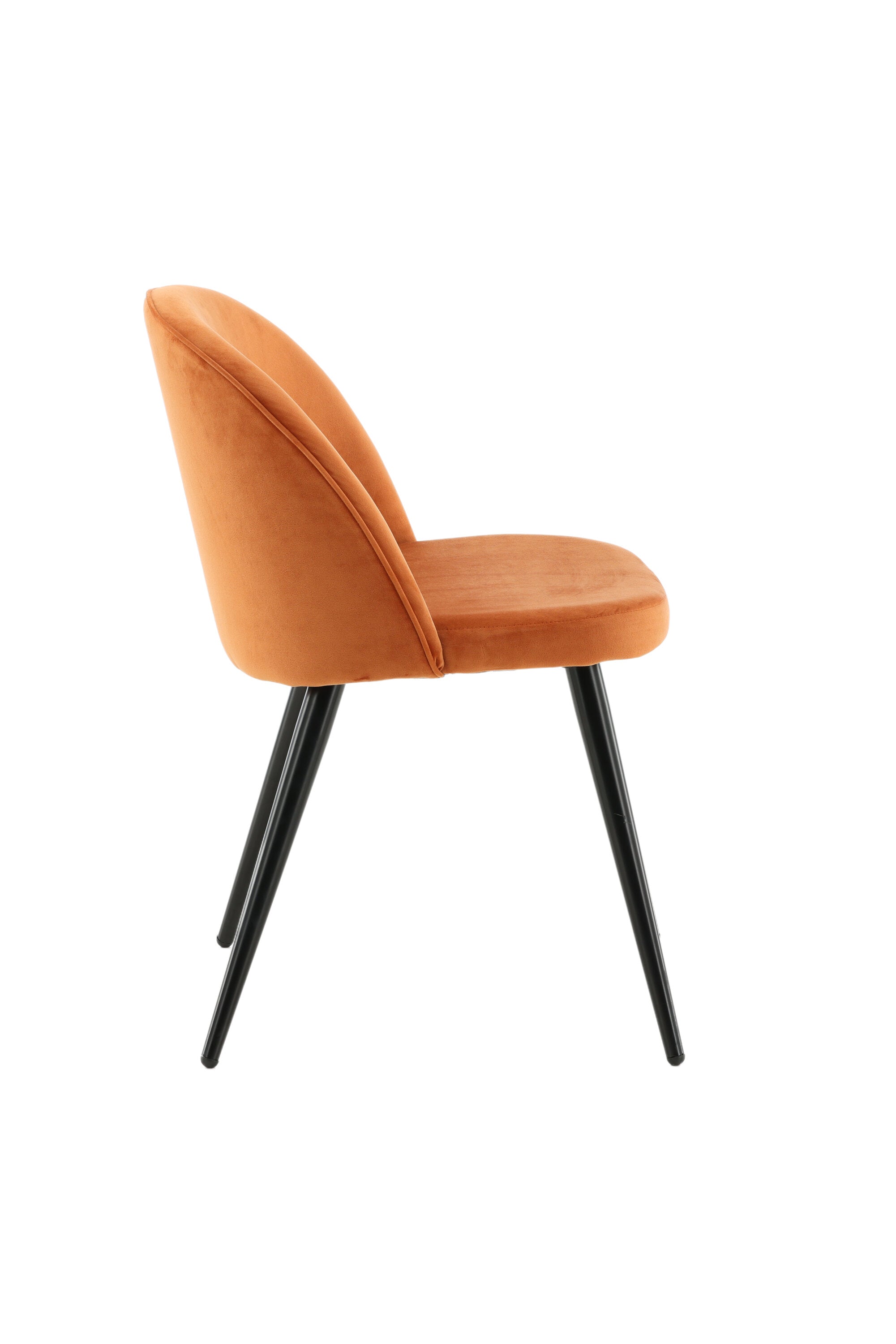 19924-866_10_os Samt Esszimmerstuhl Esszimmerstuhl Schwarz,Rostorange 55 x 77 x 50 Biegehölzer,Faser,Schaum,Polyester-Samt,Stahl