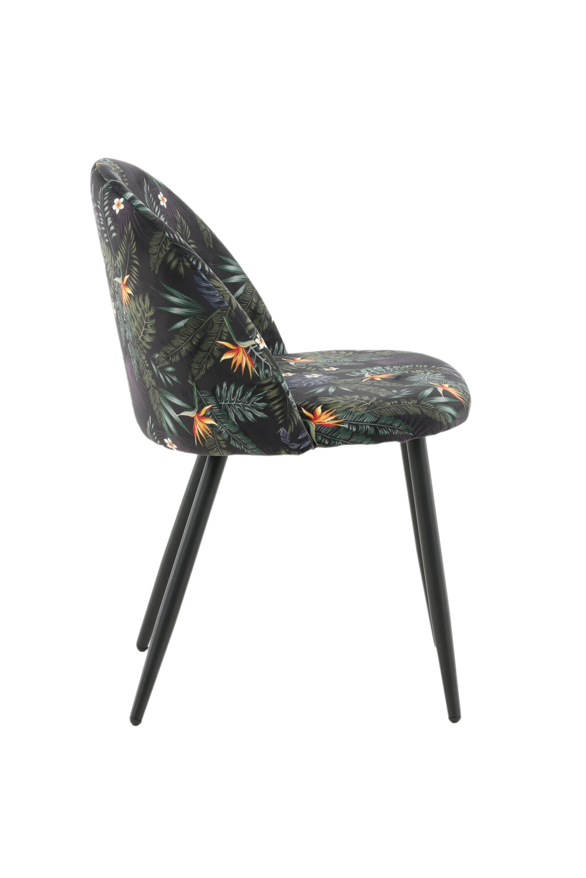 19924-894_10_os Samt Esszimmerstuhl Esszimmerstuhl Schwarz 57 x 77 x 50 Schaumstoff,Sperrholz,Polyester Samt,Stahl