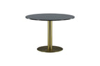 19931-568_1 Estelle Tisch Runder Esstisch Gold,Dunkelgrau ⌀106 Marmor,Stahl