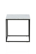 19932-580_10_os Estelle Side Table Beistelltisch Schwarz,Weiß 50 x 50 Marmor,Stahl