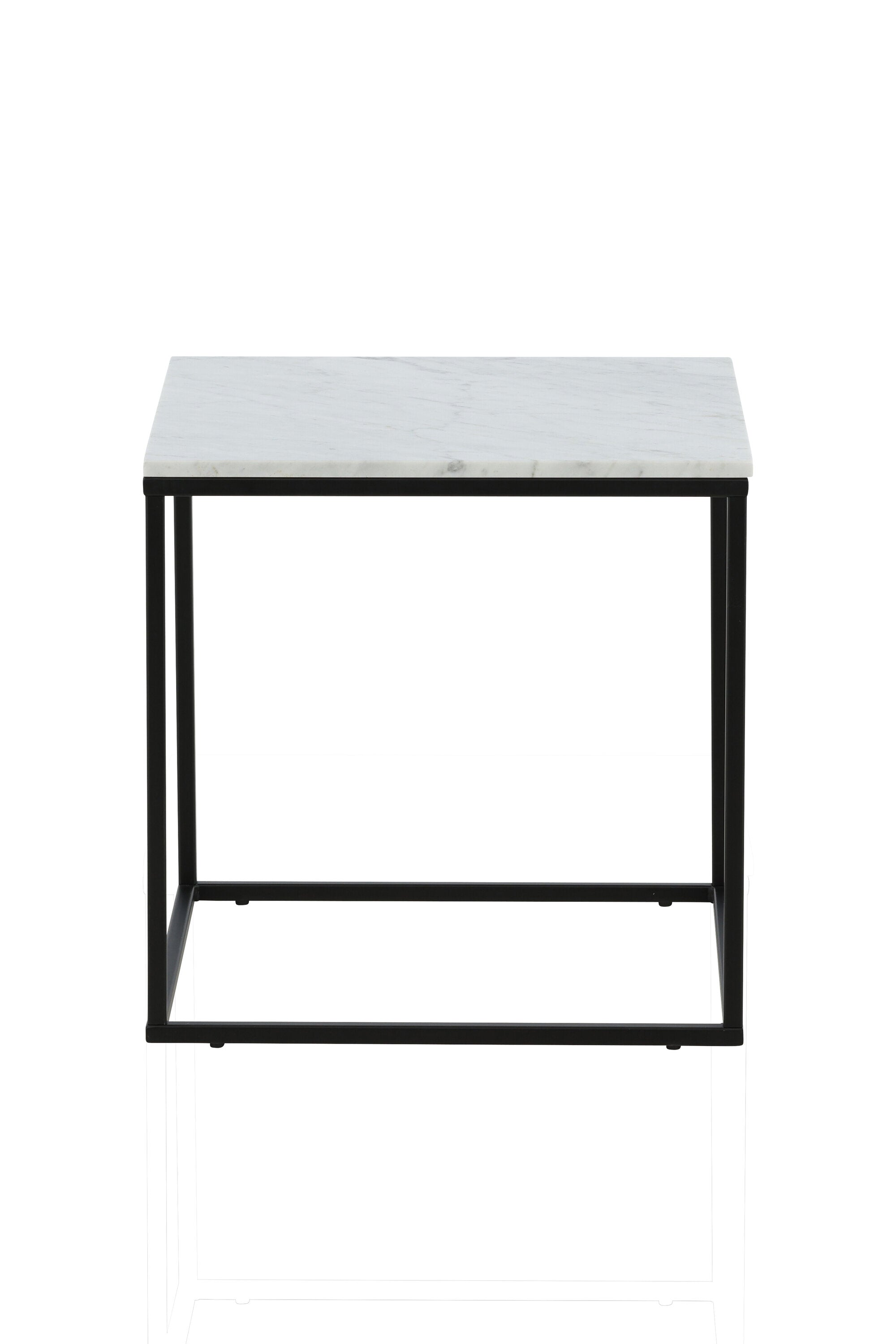 19932-580_10_os Estelle Side Table Beistelltisch Schwarz,Weiß 50 x 50 Marmor,Stahl